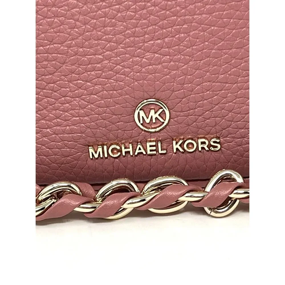 Michael Kors Slater Extra Small Pebbled Leather Sling Fanny Pack Rose Pink XS
